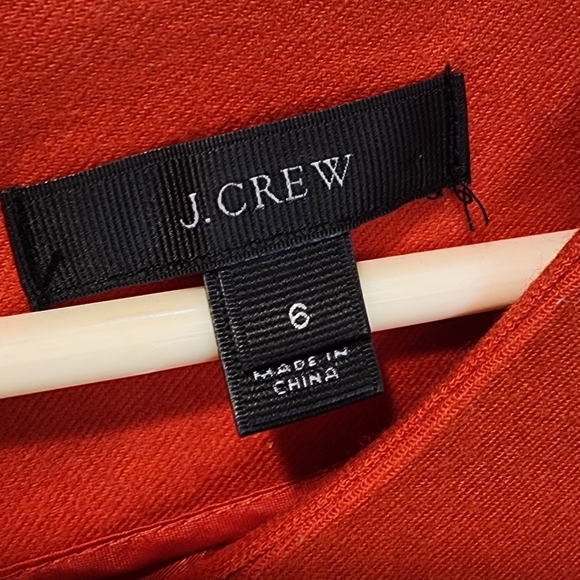 J. Crew Red Long Sleeve Dress Laine Dress size 6 - Picture 3 of 14